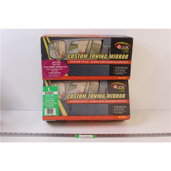 (2) Driver Side Custom Towing Mirrors - NIB