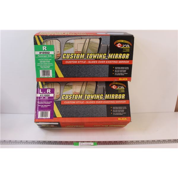 (2) Custom Towing Mirrors 1 - LH or RH Side & 1 - RH Side- NIB