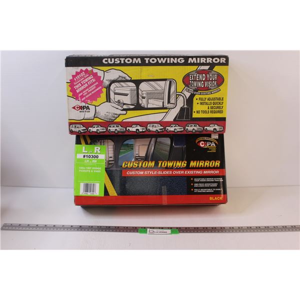 (2) Custom Towing Mirrors 1 - LH or RH Side & 1 - Passenger Side- NIB