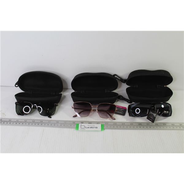 (3) Pairs of Sunglasses in Cases - Foster Grants - Choppers