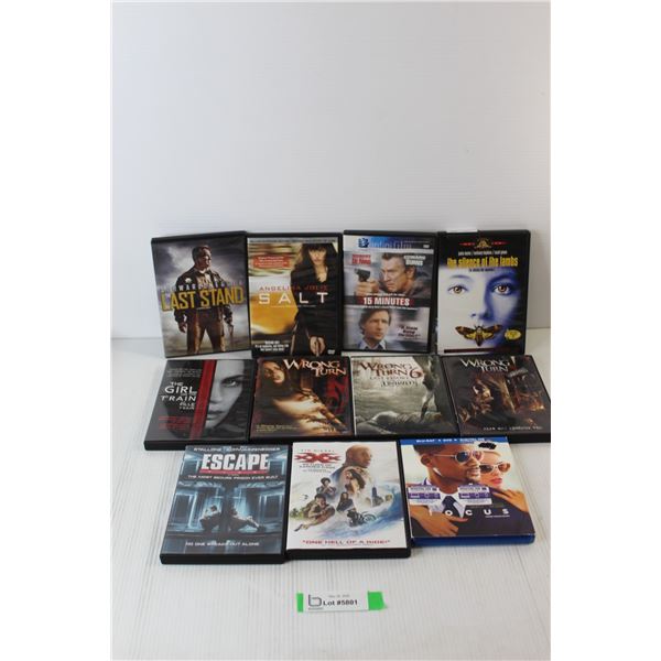 (10) DVD's, Blu-ray DVD - Focus, 15 Minutes