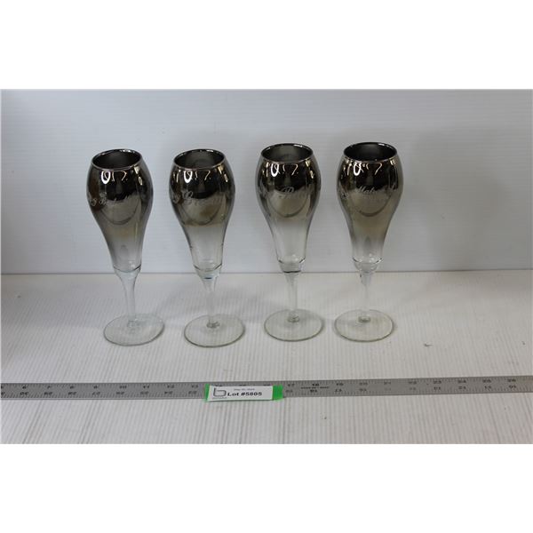 (4) Bridal Party Champagne Flutes
