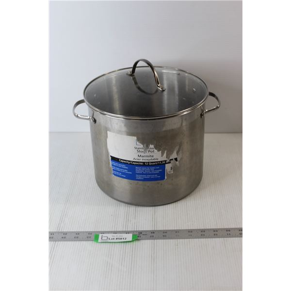 Stainless Steel Stock Pot - 12 Quarts