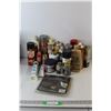 Image 1 : Assorted Automotive Items - White Lithium Grease, Caulking, Air Tool Oil, Misc.