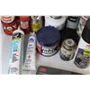 Image 5 : Assorted Automotive Items - White Lithium Grease, Caulking, Air Tool Oil, Misc.