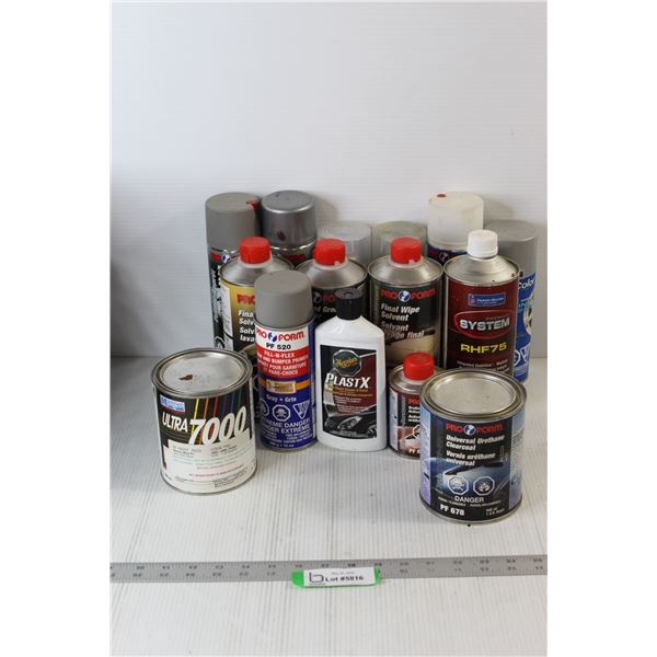 Assorted Automotive Items - Wheel Coating, Bumper Primer, Misc.