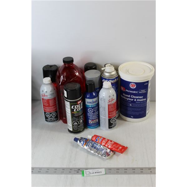 Assorted Automotive Items - Hand Cleaner, Hummingbird Nectar, Misc.