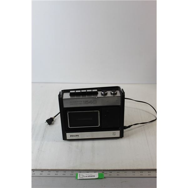Phillips Cassette Recorder - Untested, As Is