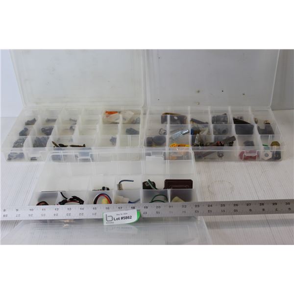 (3) Containers Assorted Hardware