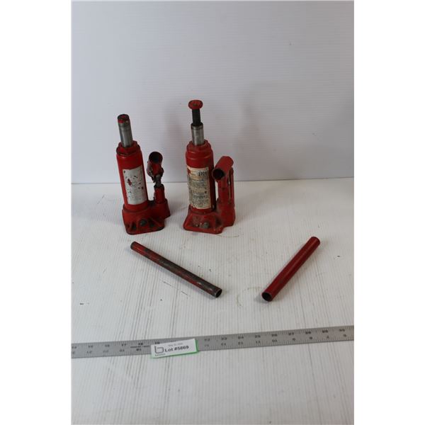 (2) Hydraulic Bottle Jacks