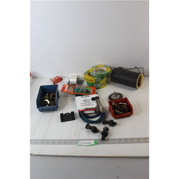 Blackmole Gopher Trap, (3) Rolls Painters Tape, Cord Belt, Misc.