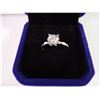 Image 2 : Sterling Silver Moissanite (1c) Ring-Adjustable