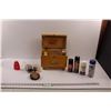 Image 1 : Ronson Roto-Shine Electric Shoe Polisher Box w/ Various Shoe Polish Treatments & Attachments (No Pol