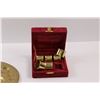 Image 2 : (2 pcs) Brass Home Decor. - Napkin Rings W/Box & Plate