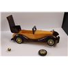 Image 5 : (2) Wooden 1920's Cars - Wheel Broke Off of Each & Headlight on Multi-color