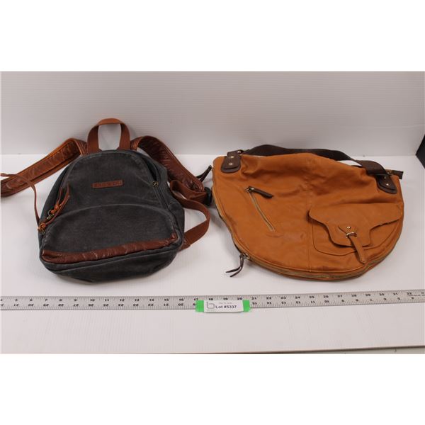 Used Tracker Backpack & Pink Stix Hand Bag/Purse