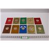 Image 1 : (10) Franklin Mint Bronze Coin Christmas Holiday Cards - Various Years