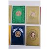 Image 3 : (10) Franklin Mint Bronze Coin Christmas Holiday Cards - Various Years