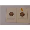 Image 5 : (10) Franklin Mint Bronze Coin Christmas Holiday Cards - Various Years