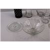 Image 5 : (9 pcs) Glass Vases, Frog & Dishes