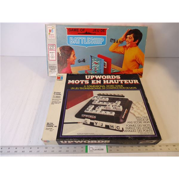 (2) Vintage Board Games-Battleship and Upwords