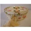 Image 5 : Vintage Tapestry Table Runner, Doilies, and Oval Jewelry Box