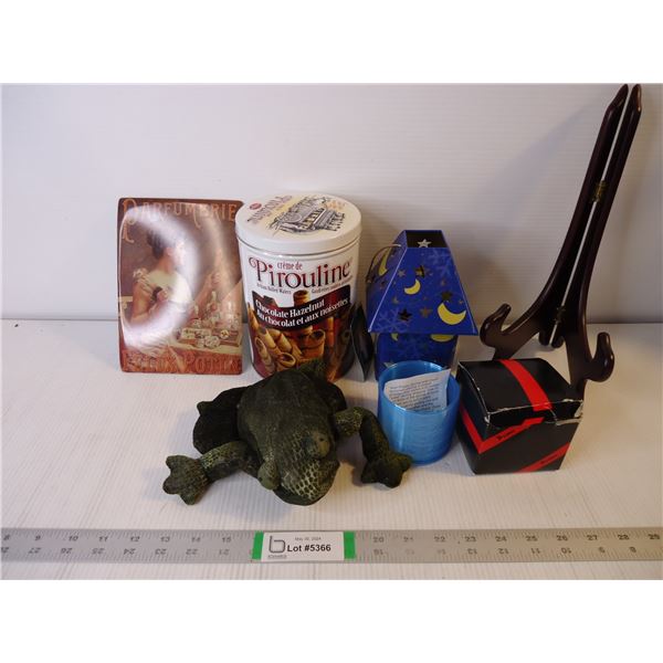 Tin Sign, Container, Tea Light, Picture Displayer, Frog and Prime Promo Spring