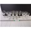 Image 1 : (13) Assorted Clear Glass Cordial Glasses