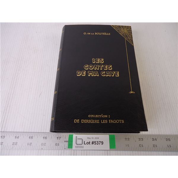 Miniature Liquor Bottle Library in Display Case Shaped as a Book