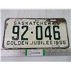 Image 1 : 1955 Saskatchewan License Plate- Golden Jubilee