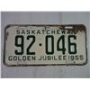 Image 2 : 1955 Saskatchewan License Plate- Golden Jubilee