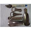 Image 2 : (6) Bottle Openers(some advertising),(3) Lighters (need parts),Thermometer, Vintage 3 Piece Horse He