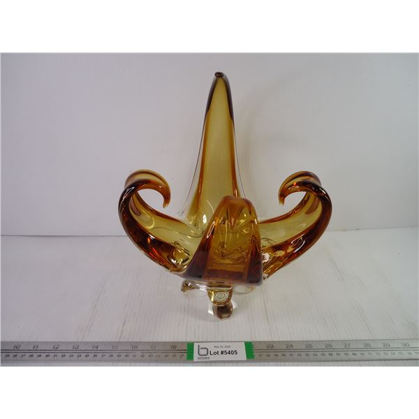 Handblown Vintage Lorraine Art Gold Glass 1960's