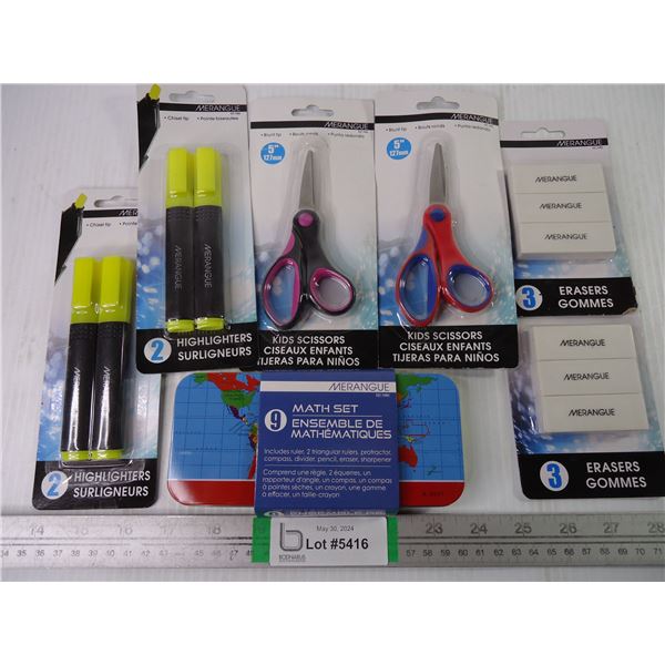 Assorted New School Supplies