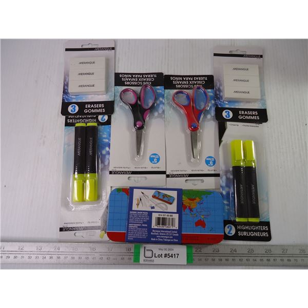 Assorted New School Supplies