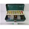 Image 1 : Small Metal Fishing Tackle Box with some accessories