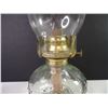 Image 4 : Vintage 13" Tall Oil Lamp with Clear Hobnail Base