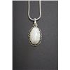 Image 2 : Sterling Silver Rope Chain (18") with Moonstone Pendant