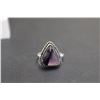 Image 2 : Sterling Silver Cubic Zirconium Amethyst Ring-Size 8