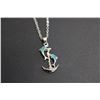 Image 2 : Sterling Silver Chain with Pendant Dolphins and Anchor