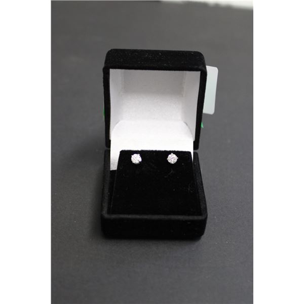 Sterling Silver GRA Certified Moissanite (.5c) Stud Earrings