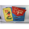 Image 1 : Vintage Robin Hood Flour - Cardboard Advertising Pole Sign