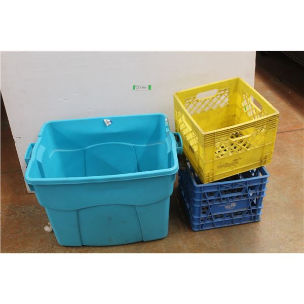 *Tote w/No Lid - (2) Plastic Crates