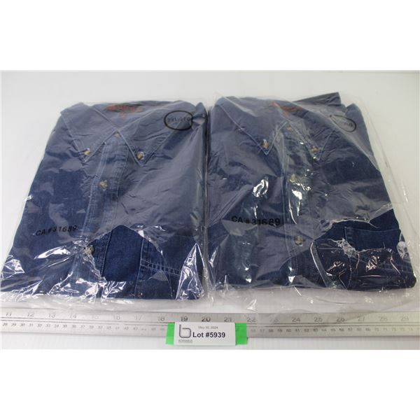 (2) Blue Mark 5 Shirts (size XXL - NIB)