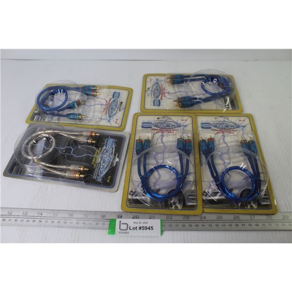 (5) Packs of High Quality Audio OFC Cables (NIB)