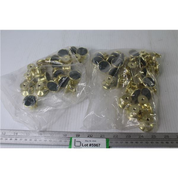 Brass & Grey Speckled Cabinet Drawer Pulls