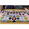 Image 1 : Diamond Patchwork Quilt (72" x 88")