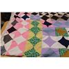 Image 2 : Diamond Patchwork Quilt (72" x 88")
