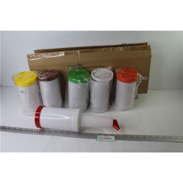 Set of 6 Bar Pal Bottles - Liquor Dispensers (NIB)