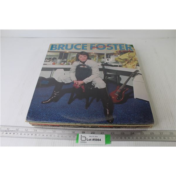 (10) Vinyl Records - Kenny Rogers - Def Leppard - David Bowie - Jefferson Starship - Bruce Foster